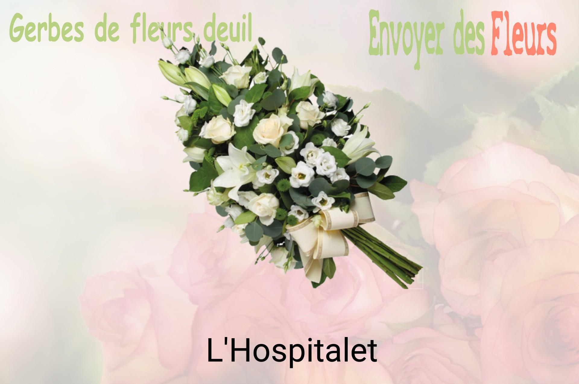 Gerbe de fleurs de deuil livrée à L'Hospitalet